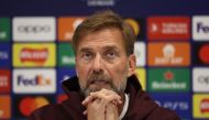 Liverpool manager Juergen Klopp during the press conference ahead of their Champions League match against Rangers at Anfield, Liverpool, on October 3, 2022.  Action Images via Reuters/Carl Recine