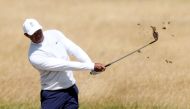 Tiger Woods of the US in action during the second round of the 150th Open Championship at Old Course, St Andrews, Scotland, Britain, July 15, 2022. (REUTERS/Paul Childs)