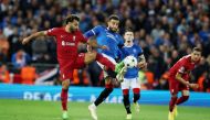 Liverpool's Mohamed Salah in action with Rangers' Connor Goldson Reuters/Phil Noble