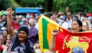 Protesters shout slogans at an anti-government rally, amid the country's economic crisis, in Colombo, Sri Lanka, August 6, 2022. (REUTERS/Kim Kyung-Hoon)