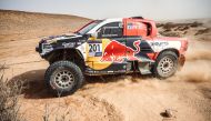 Qatar’s Nasser Al Attiyah in action in Morocco.