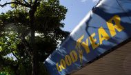 The Goodyear logo is seen at a tire workshop in Caracas, Venezuela December 10, 2018. REUTERS/Manaure Quintero
