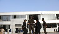 Security officers stand outside the departures lounge at Sanaa Airport, in Sanaa, Yemen on May 16, 2022. File Photo / Reuters