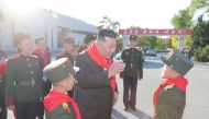 North Korea's leader Kim Jong Un attends the 75th Founding Anniversaries of Mangyongdae and Kang Pan Sok Revolutionary Schools Marked with Grand Ceremony, in in Pyongyang, North Korea, in this undated photo released on October 12, 2022 by North Korea's Korean Central News Agency (KCNA). KCNA via REUTERS