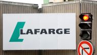 The logo of French concrete maker Lafarge is seen on the plant of Bercy on the banks of the river Seine in Paris, France, on September 3, 2020.  File Photo / Reuters
