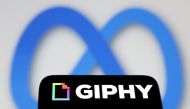 Meta and Giphy logos are seen in this illustration taken on June 16, 2022.  File Photo / Reuters
