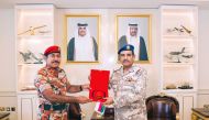 Chief of Staff of the Armed Forces H E Staff Lieutenant General (Pilot) Salem bin Hamad bin Aqeel Al Nabit with Commander of the Royal Army of Oman H E Major General Mattar bin Salem Al Balushi. 