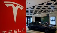 A Tesla model 3 car is seen in their showroom in Singapore on October 22, 2021. Picture taken on October 22, 2021.   File Photo / Reuters
