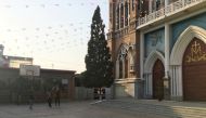 Teenagers play basketball at the compound of Our Lady of China Catholic Church in Donglu village, Hebei province, China, on October 3, 2018. File Photo / Reuters
