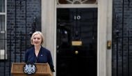 British Prime Minister Liz Truss gives statement outside Number 10 Downing Street, London, Britain, on October 20, 2022. REUTERS/Toby Melville


