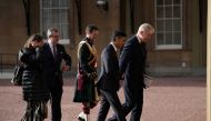 Newly elected leader of the Conservative Party Rishi Sunak, arrives at Buckingham Palace, London, for an audience with King Charles III. Yui Mok/Pool via Reuters