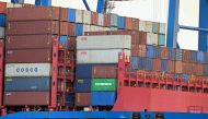 Cargo ship 'Cosco Shipping Gemini' of Chinese shipping company 'Cosco' is loaded at the container terminal 'Tollerort' in the port in Hamburg, Germany, on October 25, 2022. REUTERS/Fabian Bimmer