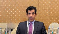 Permanent Representative of Qatar to the Arab League H E Salem Mubarak Al Shafi taking part in the meeting.
