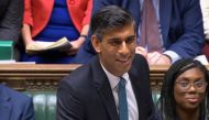 In this video grab taken from footage broadcast by the UK Parliamentary Recording Unit (PRU) via the Parliament TV website on October 26, 2022, Britain's Prime Minister Rishi Sunak speaks during his first Prime Minister's Questions (PMQs) in the House of Commons.(Photo by PRU / AFP)
