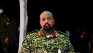 File Photo: Lt. General Muhoozi Kainerugaba, the son of Uganda's President Yoweri Museveni, who leads the Ugandan army's land forces, looks on during his birthday party in Entebbe, Uganda, May 7, 2022. (REUTERS/Abubaker Lubowa)