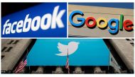 Facebook, Google and Twitter logos. (REUTERS/File Photo)