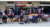  Red Bull's Max Verstappen in the pits during practice at the Mexico City Grand Prix in Autodromo Hermanos Rodriguez, Mexico City, on October 29, 2022.  REUTERS/Carlos Perez Gallardo