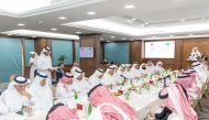 Qatar-Saudi Joint Business Council officials at the meeting. 
