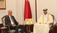 Speaker of the Shura Council H E Hassan bin Abdullah Al Ghanim meeting with delegations from the Federal Parliament (Bundestag) of Germany, in Doha, yesterday. 
