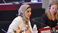 H E Maryam bint Abdullah Al Attiyah during the meeting.