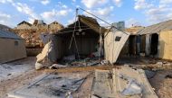 This picture shows the damage caused by reported regime shelling on the camp of Maram for internally displaced people near the village of Kafr Jales in Syria's northwestern Idlib province, on November 6, 2022, that killed at least 6 people including children. (Photo by Abdulaziz KETAZ / AFP)