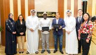 Officials with the winners during the grand prize awarding ceremony at CB Premium Lounge at Place Vendome Mall. 