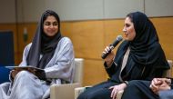 Nihal Al Saleh and Lulwa Al Darwish during the discussion.