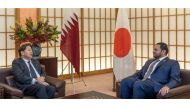 Minister of Foreign Affairs of Japan H E Yoshimasa Hayashi meeting with Assistant Foreign Minister for Regional Affairs H E Dr. Mohammed bin Abdulaziz bin Saleh Al Khulaifi in Tokyo, Japan.