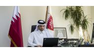 QOC Director of Legal Affairs Department Sheikh Ahmad bin Nooh Al Thani participated in a video conference yesterday. 