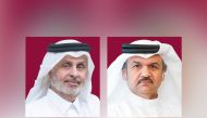 UDC Chairman, Turki bin Mohammed Al Khater (left) and UDC President, Chief Executive Officer, and Member of The Board, Ibrahim Jassim Al Othman
