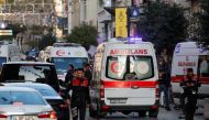 Bodies of unidentified people lay on the ground after an explosion on busy pedestrian Istiklal street in Istanbul, Turkey, November 13, 2022. REUTERS/Kemal Aslan