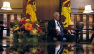 Sri Lanka's President Ranil Wickremesinghe speaks during an interview with Reuters at Presidential Secretariat, amid the country's economic crisis, in Colombo, Sri Lanka August 18, 2022. REUTERS/ Dinuka Liyanawatte/File Photo