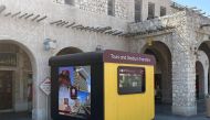 A kiosk by Discover Qatar