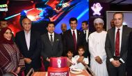 Ambassador of Qatar to Egypt H E Salem Mubarak Al Shafi and other dignitaries celebrating the World Cup kick-off as the Embassy established a special area for Qatar 2022 fans.