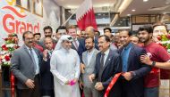 Ashraf Chirakkal, Regional Director of Grand Hypermarket Qatar; CEO Shareef BC; and others at the opening of  Grand Express in Al Aziziya. 