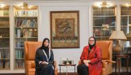 Assistant Foreign Minister H E Lolwah bint Rashid Al Khater with Deputy Prime Minister and Minister of Foreign Affairs of Bosnia and Herzegovina H E Dr. Bisera Turkovic. 