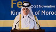 Minister of State for Foreign Affairs H E Sultan bin Saad Al Muraikhi speaking at the 9th United Nations Alliance of Civilizations Global Forum held in Fes, Morocco.