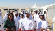 Minister of Environment and Climate Change H E Sheikh Dr. Faleh bin Nasser bin Ahmed bin Ali Al Thani during the inauguration of the project.
