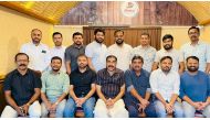 Kerala Legislative Assembly member P. K. Basheer with Qatar KMCC Eranad Constituency committee members.