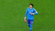 Mexico's Guillermo Ochoa looks dejected after the FIFA World Cup Qatar 2022 - Group C  match against Saudi Arabia as Mexico are eliminated from the tournament at the Lusail Stadium, Lusail, Qatar - December 1, 2022  REUTERS/Molly Darlington.