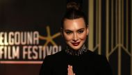 Lebanese actress and model Stephanie Saliba poses on the carpet during the 4th edition of El Gouna Film Festival, in the Egyptian Red Sea resort of el Gouna on October 24, 2020. (Photo by Patrick Baz / AFP)