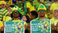 Brazil fans during the Qatar 2022 World Cup quarter-final match between Brazil and Croatia at the Education City Stadium. (Reuters)