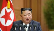 North Korea's leader Kim Jong Un addresses the Supreme People's Assembly, North Korea's parliament, which passed a law officially enshrining its nuclear weapons policies, in Pyongyang, North Korea, September 8, 2022 in this photo released by North Korea's Korean Central News Agency (KCNA).  File Photo / Reuters
