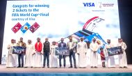 QIB officials with winners and representatives of Doha Festival City.