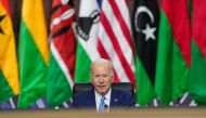 US President Joe Biden speaks at the US-Africa Summit Leaders Session on partnering on the African Union’s Agenda 2063, in Washington, US, on December 15, 2022. REUTERS/Kevin Lamarque