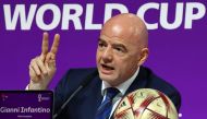 FIFA president Gianni Infantino during a press conference at the Qatar World Cup Main Media Center on December 16, 2022. (REUTERS/Gareth Bumstead)