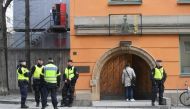 Police officers stand outside the Stockholm District Court on November 25, 2022. File Photo / Reuters
