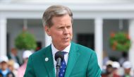 In this file photo taken on April 01, 2022 Fred Ridley, Chairman of Augusta National Golf Club, speaks after the final round of the Augusta National Women's Amateur at Augusta National Golf Club in Augusta, Georgia. (Photo by DAVID CANNON / GETTY IMAGES NORTH AMERICA / AFP)