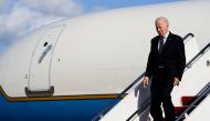 US President Joe Biden disembarks from Air Force One at Joint Base Andrews, Maryland, US, on December 16, 2022. REUTERS/Elizabeth Frantz/File Photo