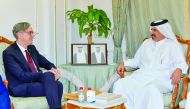 First Vice-chairman of Qatar Chamber Mohammed bin Twar Al Kuwari with President of the Chamber of Commerce and Industry of Serbia Marco Cadez at the Chamber’s headquarters. 